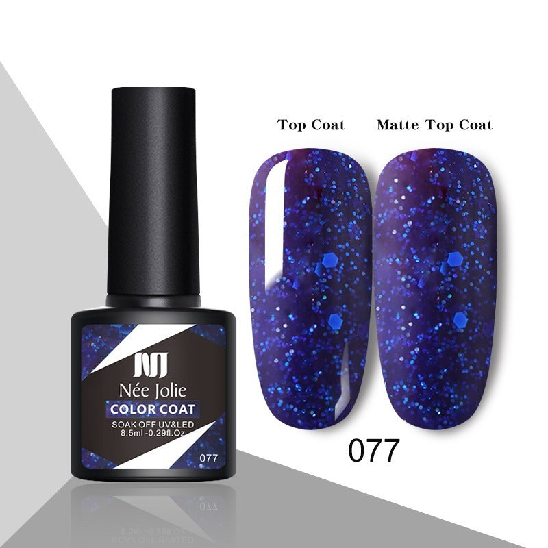 Glitter Reflective Gel Nail Polish Christmas Red UV