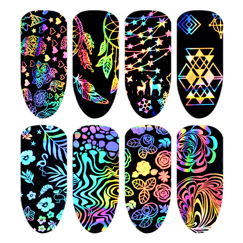 Nail Laser Star Sticker Thermal Transfer