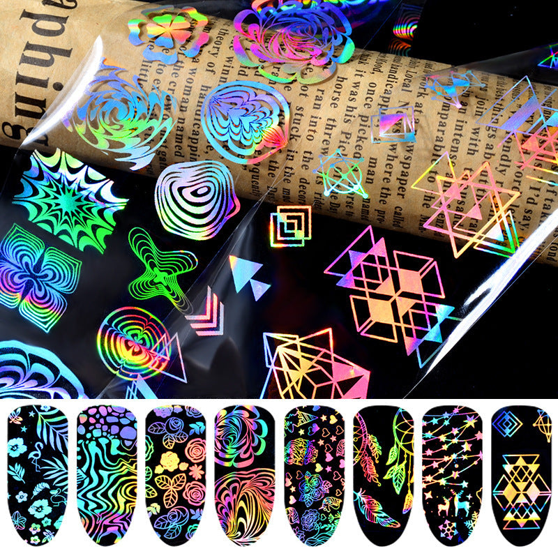 Nail Laser Star Sticker Thermal Transfer