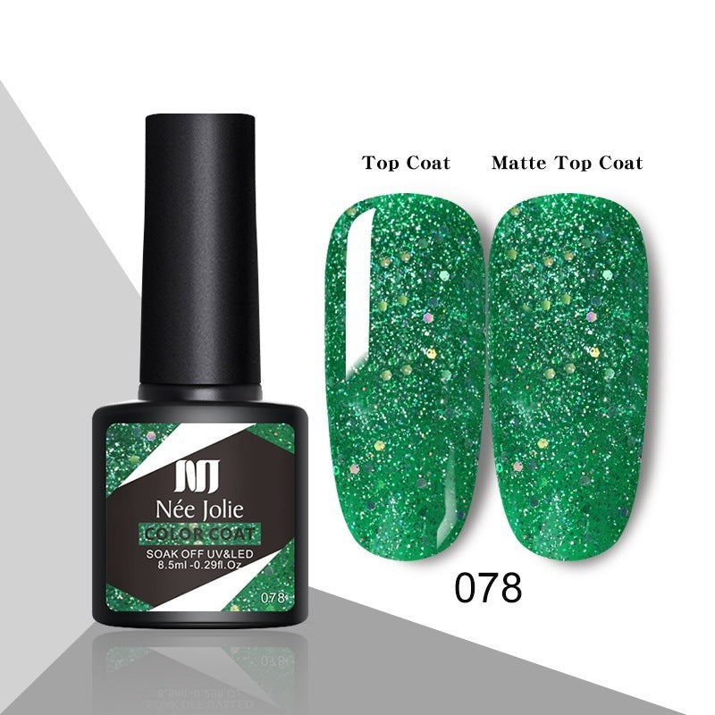 Glitter Reflective Gel Nail Polish Christmas Red UV