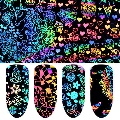 Nail Laser Star Sticker Thermal Transfer